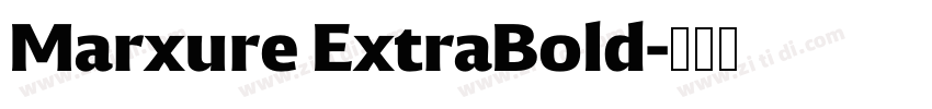 Marxure ExtraBold字体转换